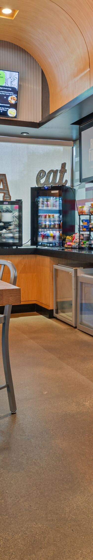 Grab-and-go market with snacks and drinks