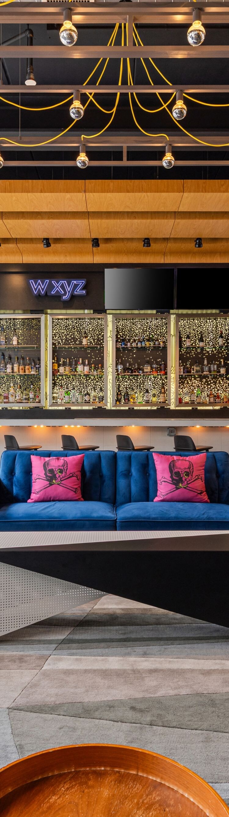 W XYZ bar beyond lounge seating
