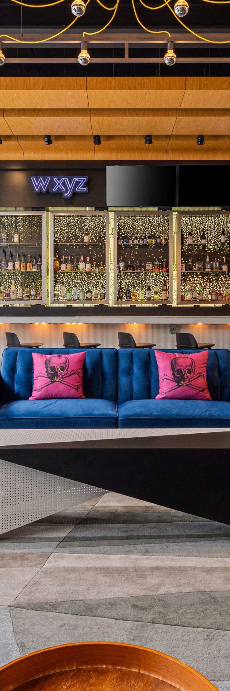 W XYZ bar beyond lounge seating