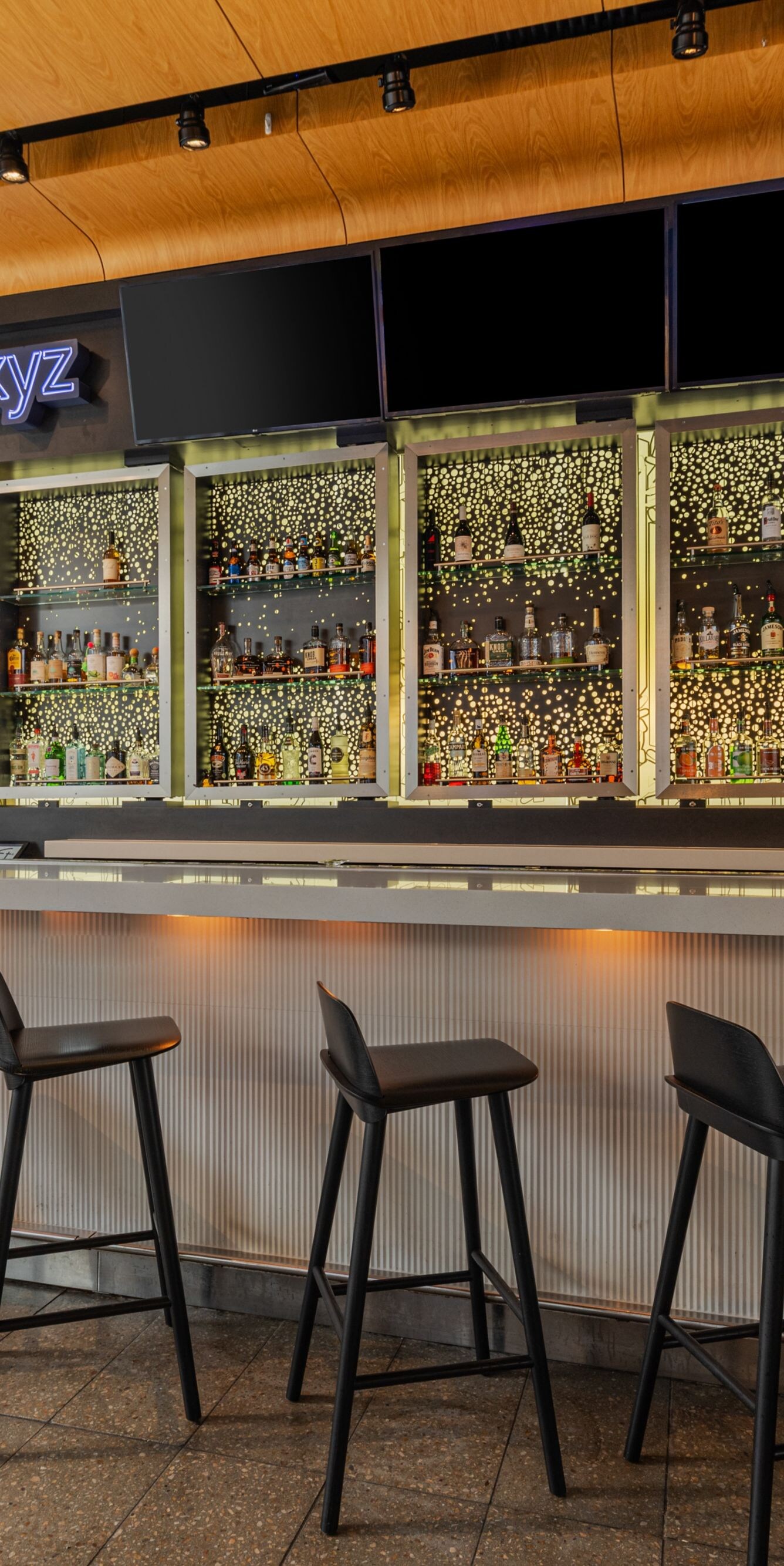 W XYZ bar with counter seating