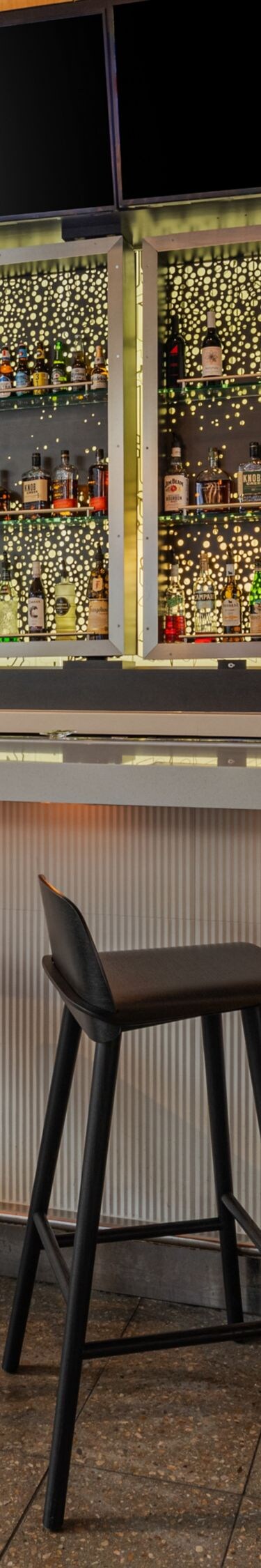 W XYZ bar with counter seating