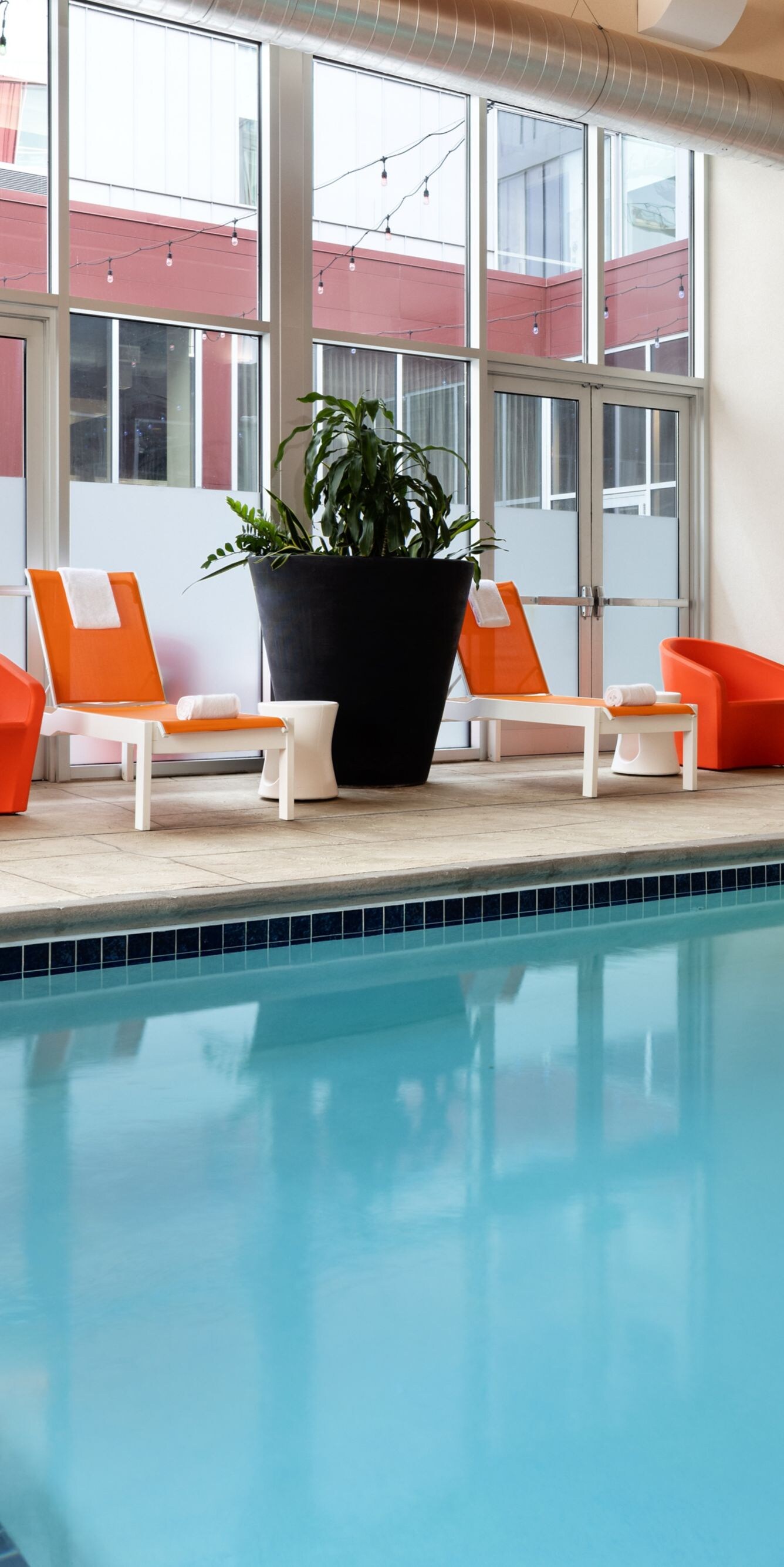 Indoor pool steps