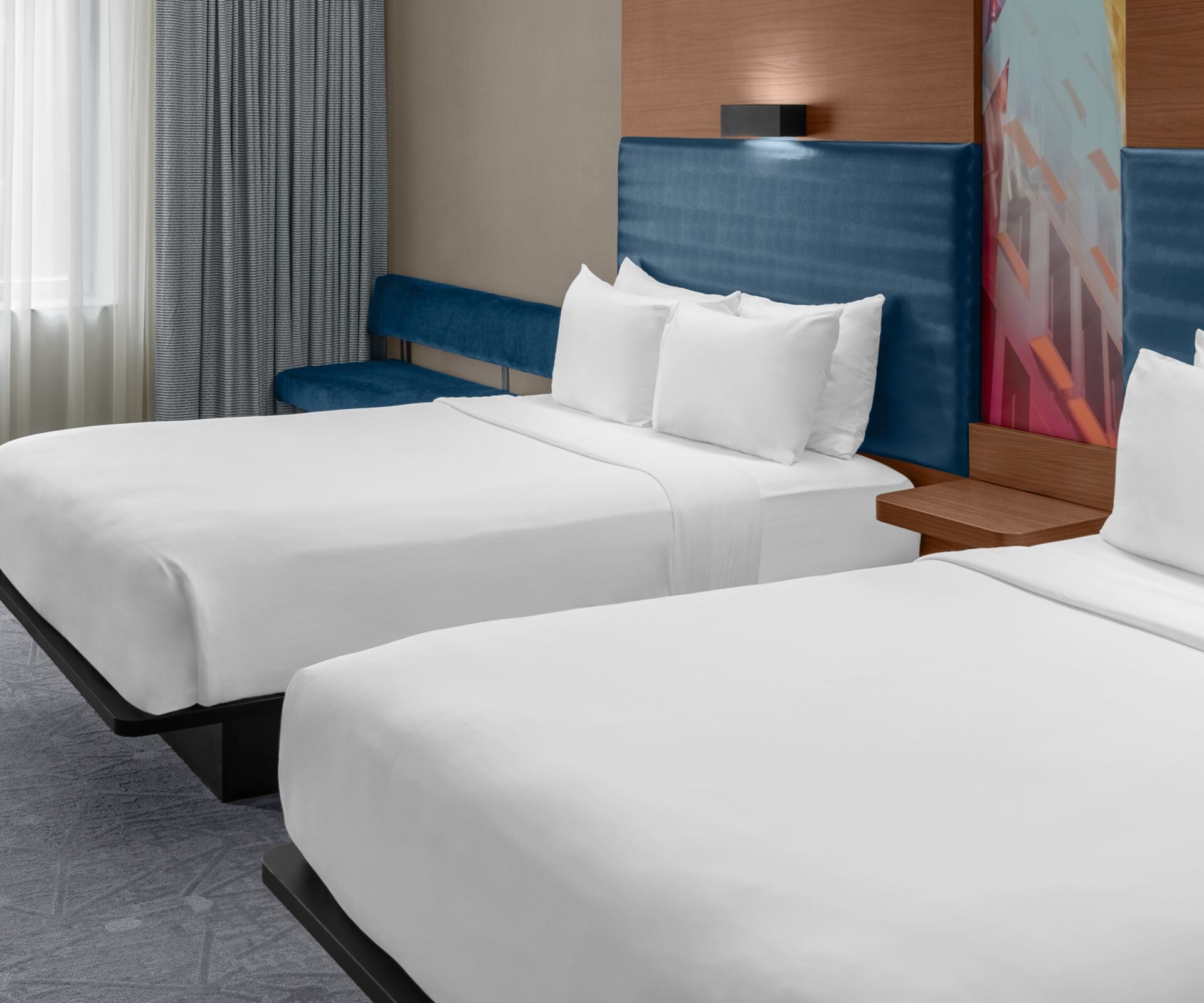 Double guest room with modern design