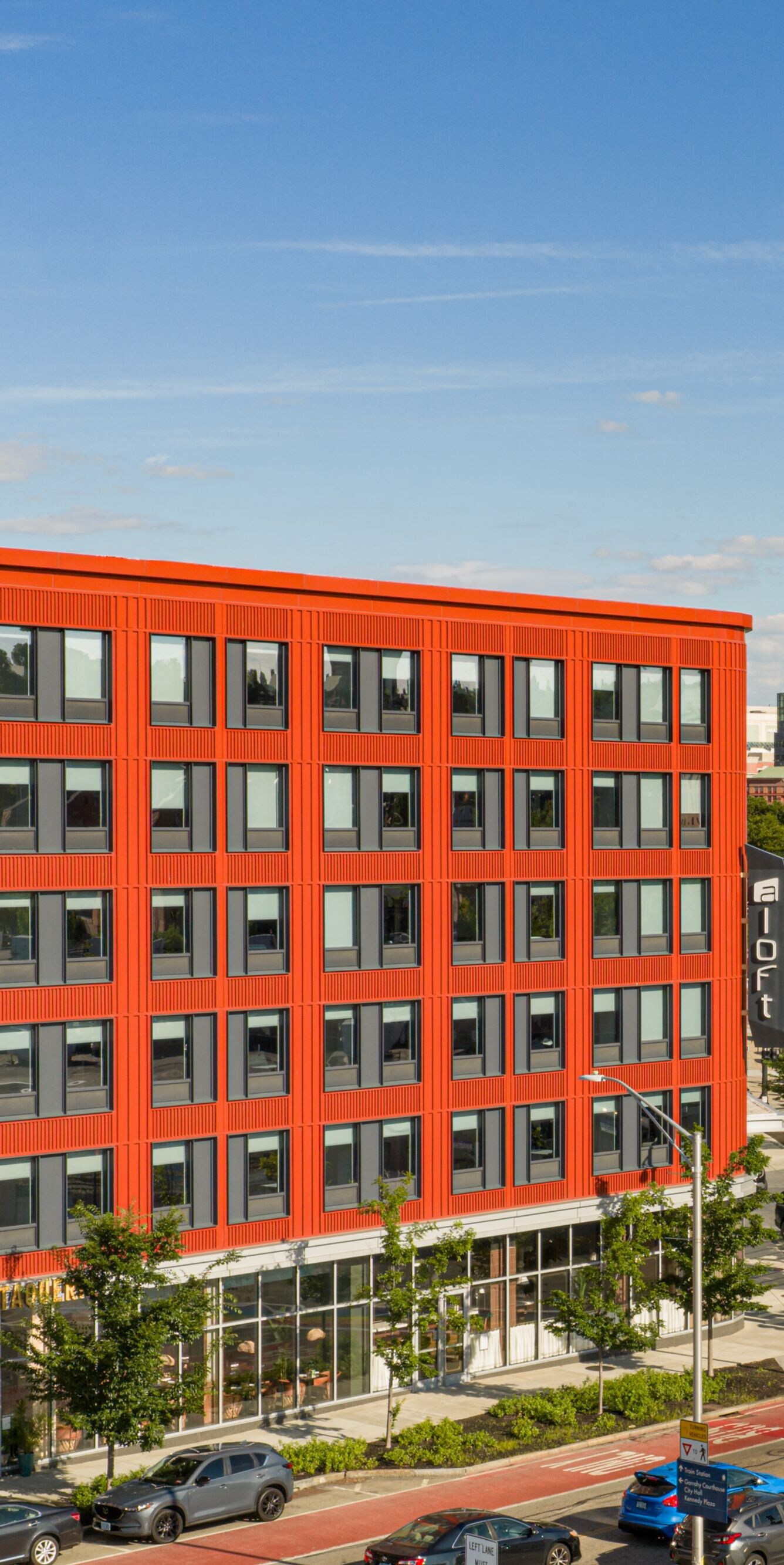 exterior view with modern architecture 