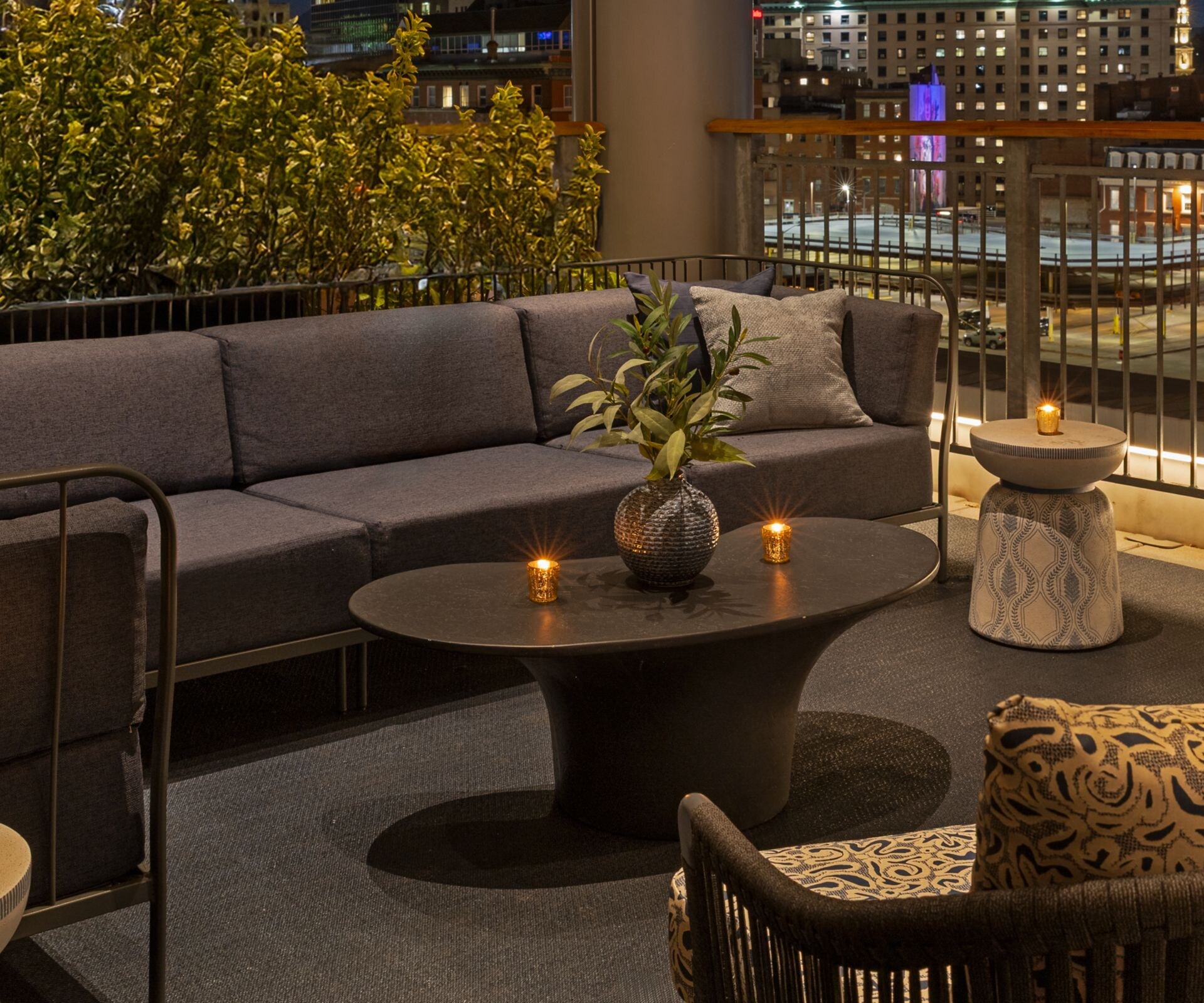 Blu Violet Rooftop Bar Outdoor seating