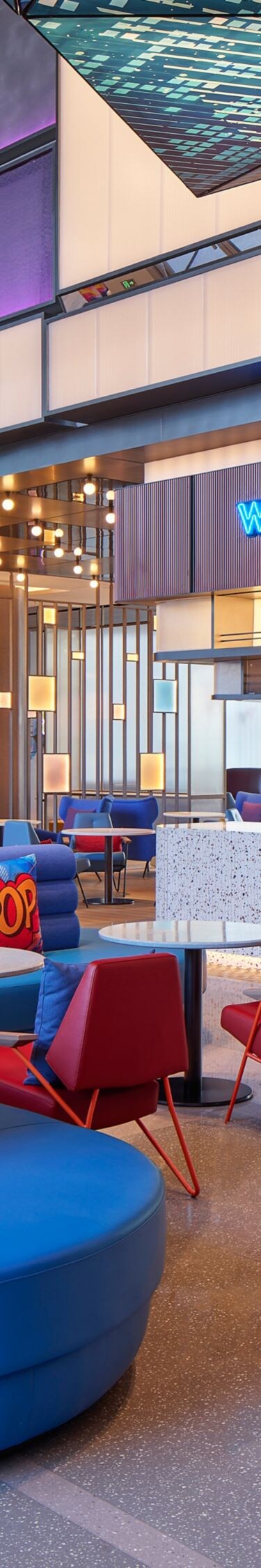 Lobby sofas and tables