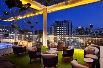 rooftop, outside seating