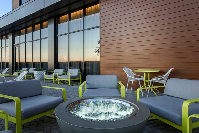 Firepit with outdoor seating