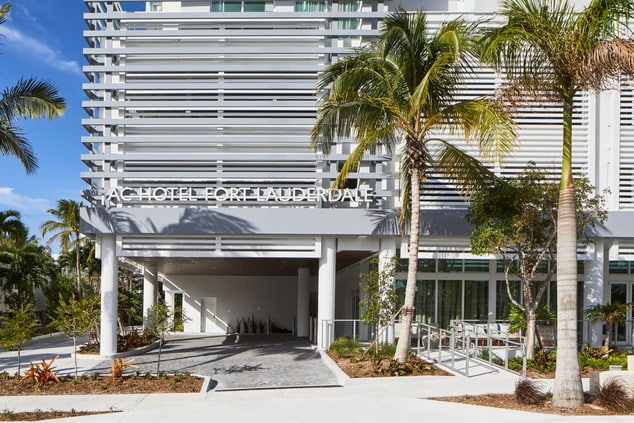 AC Hotel Fort Lauderdale Beach building entrance