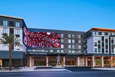hotel exterior billboad