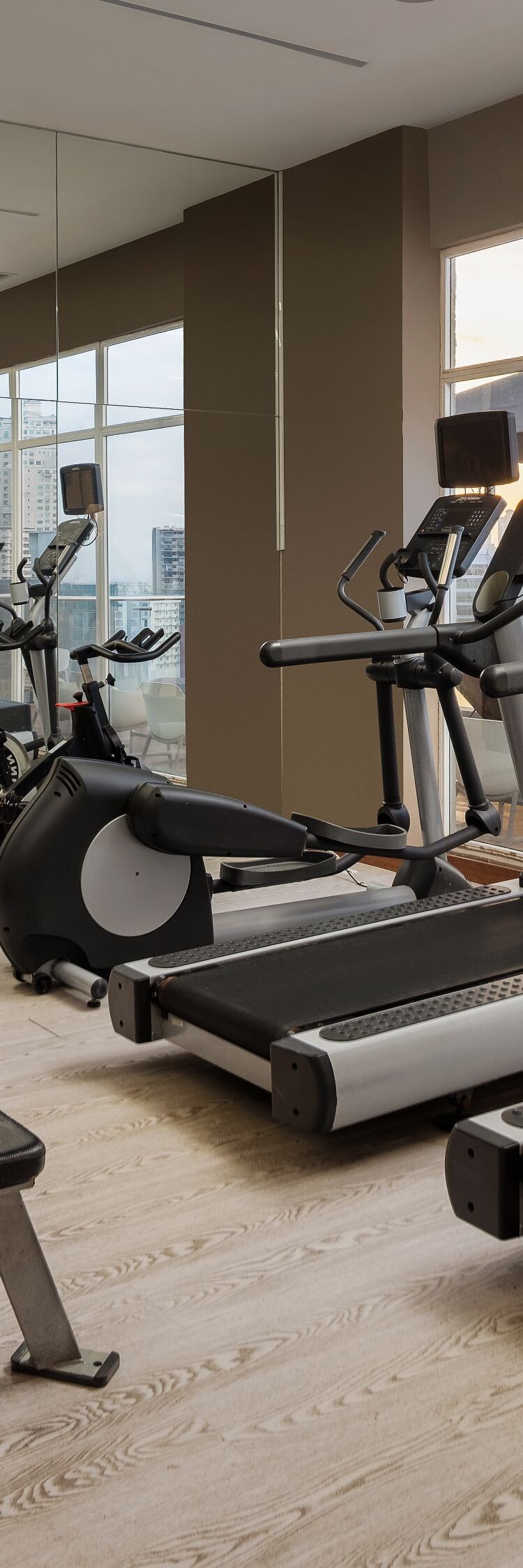 Máquinas de entrenamiento cardiovascular del gimnasio
