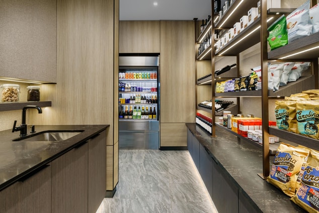 AC Hotel store shelves with snacks, gifts, drinks