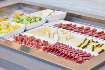 Assorted meats, cheeses and fruit