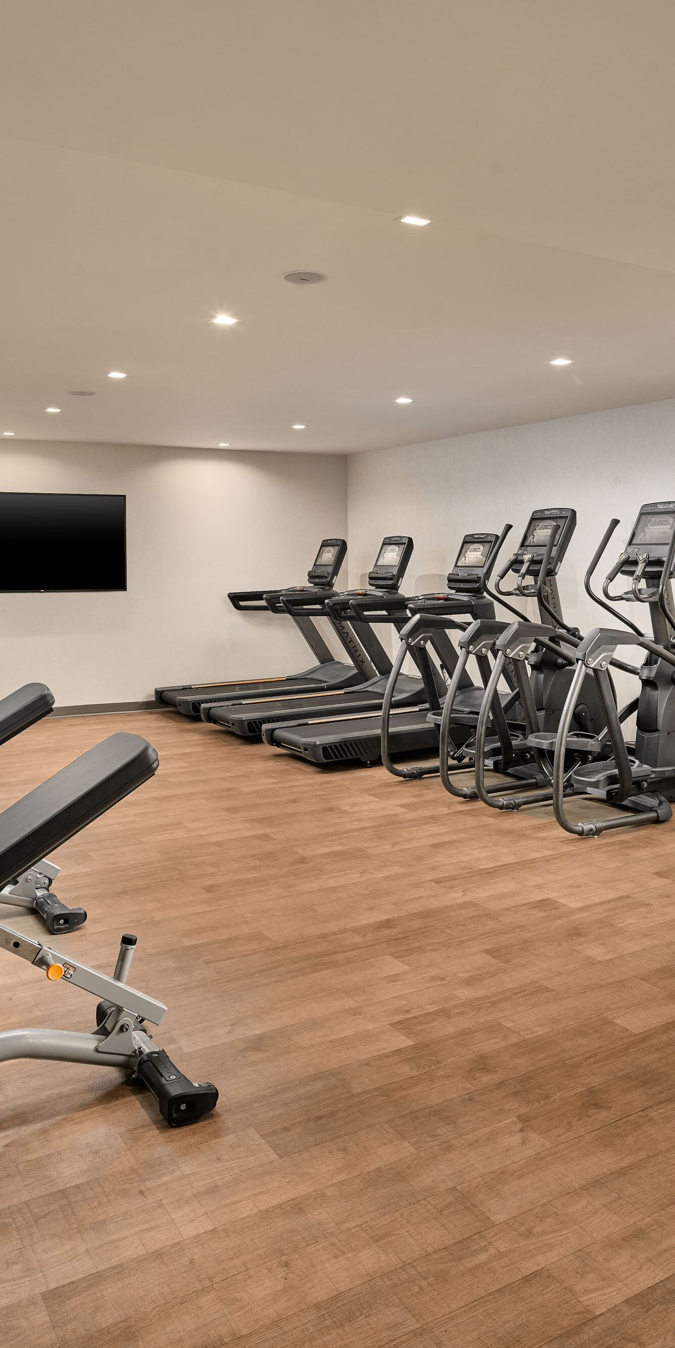 Gym with cardio equipment
