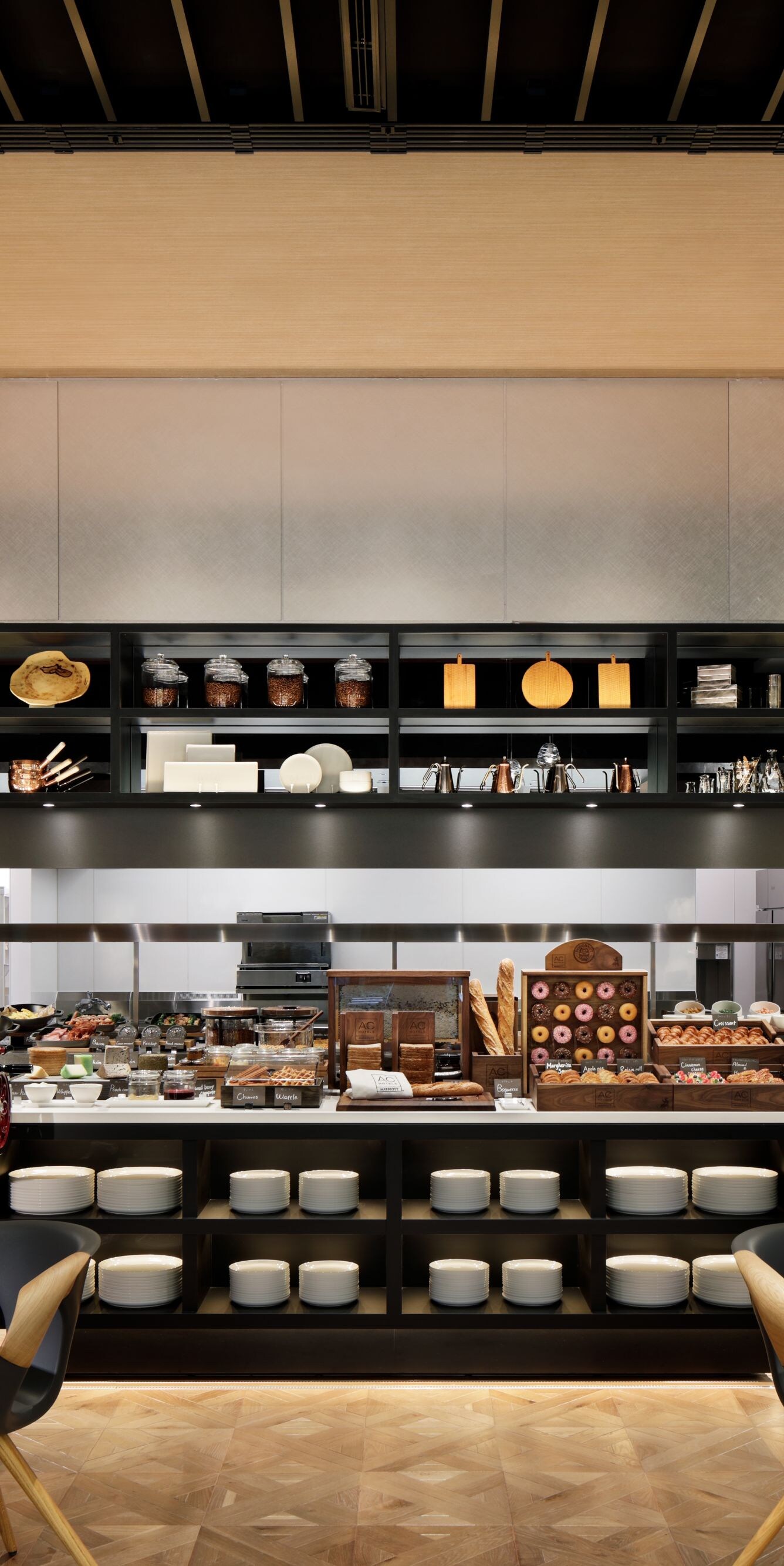 Restaurant buffet with artisanal food