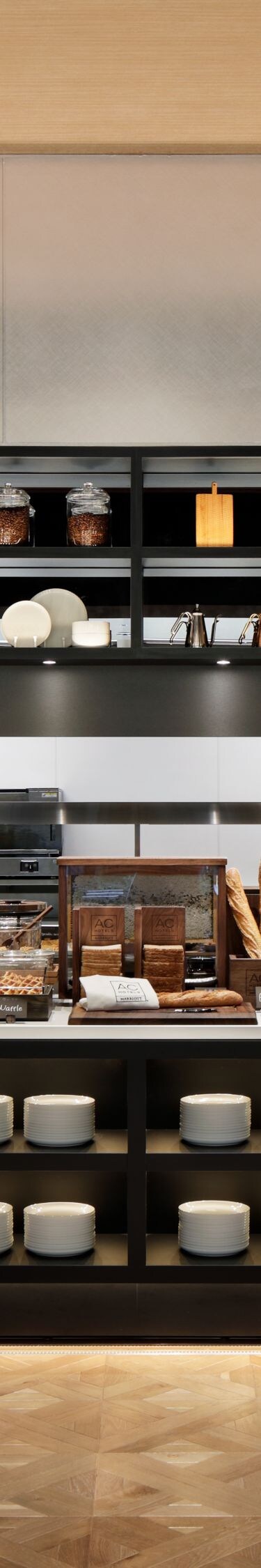 Restaurant buffet with artisanal food
