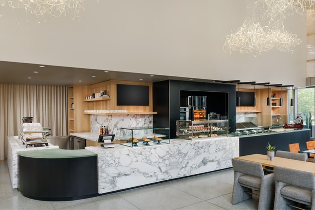 Breakfast Café buffet with seating