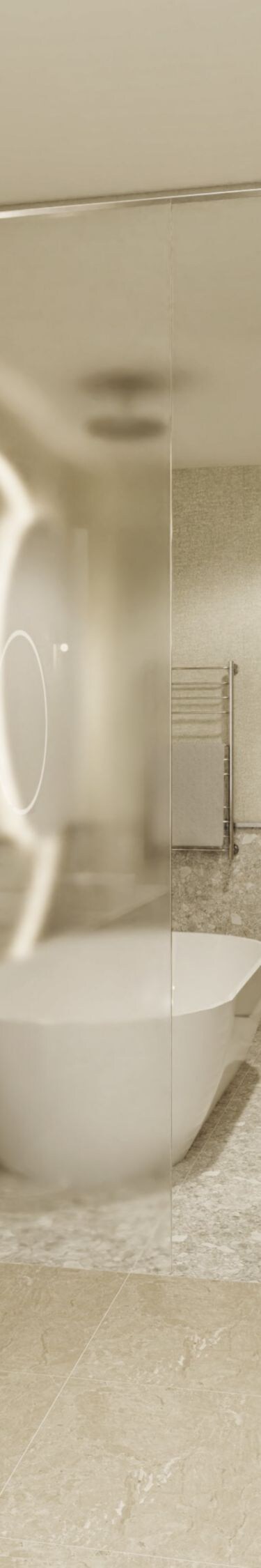 Principal Suite bathroom with bathtub and shower