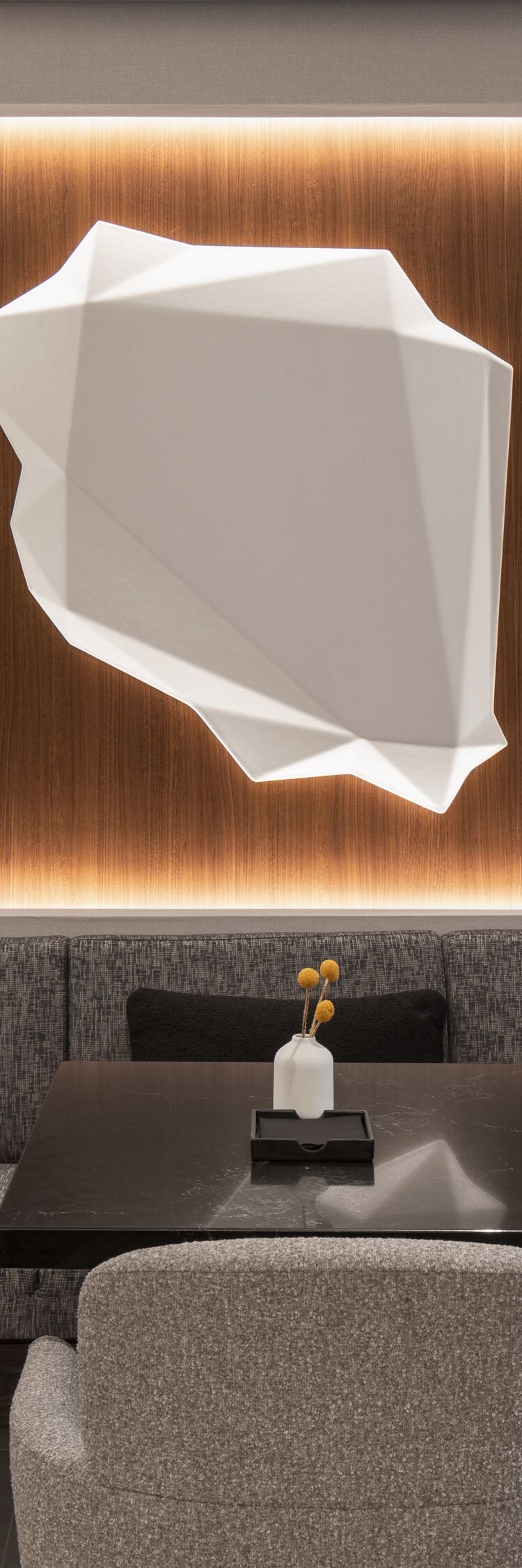 Modern art in a stylish setting.