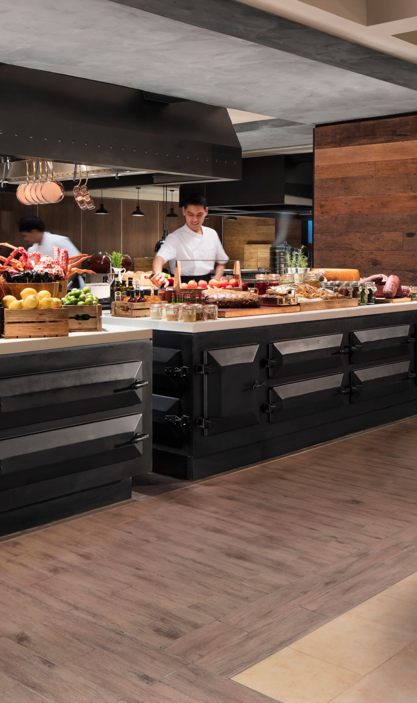 อาหารเช้าที่ Goji Kitchen + Bar - เชฟสเตชัน
