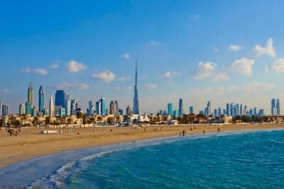  Dubai, Jumeirah beach and cityscape