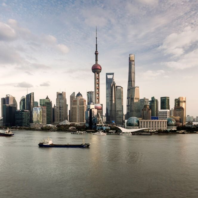 Shanghai skyline and Huangpu river