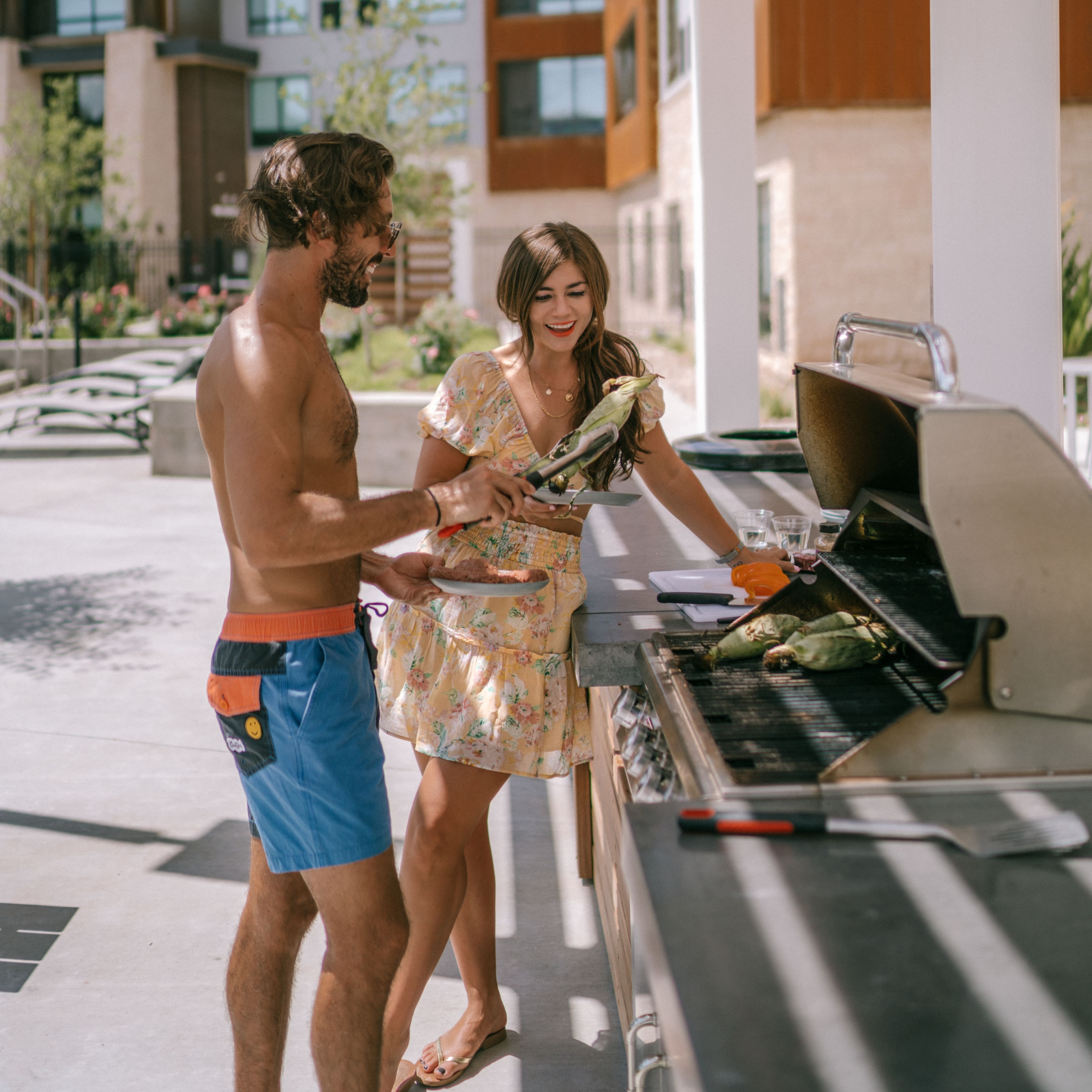 Summer Couple by Grill