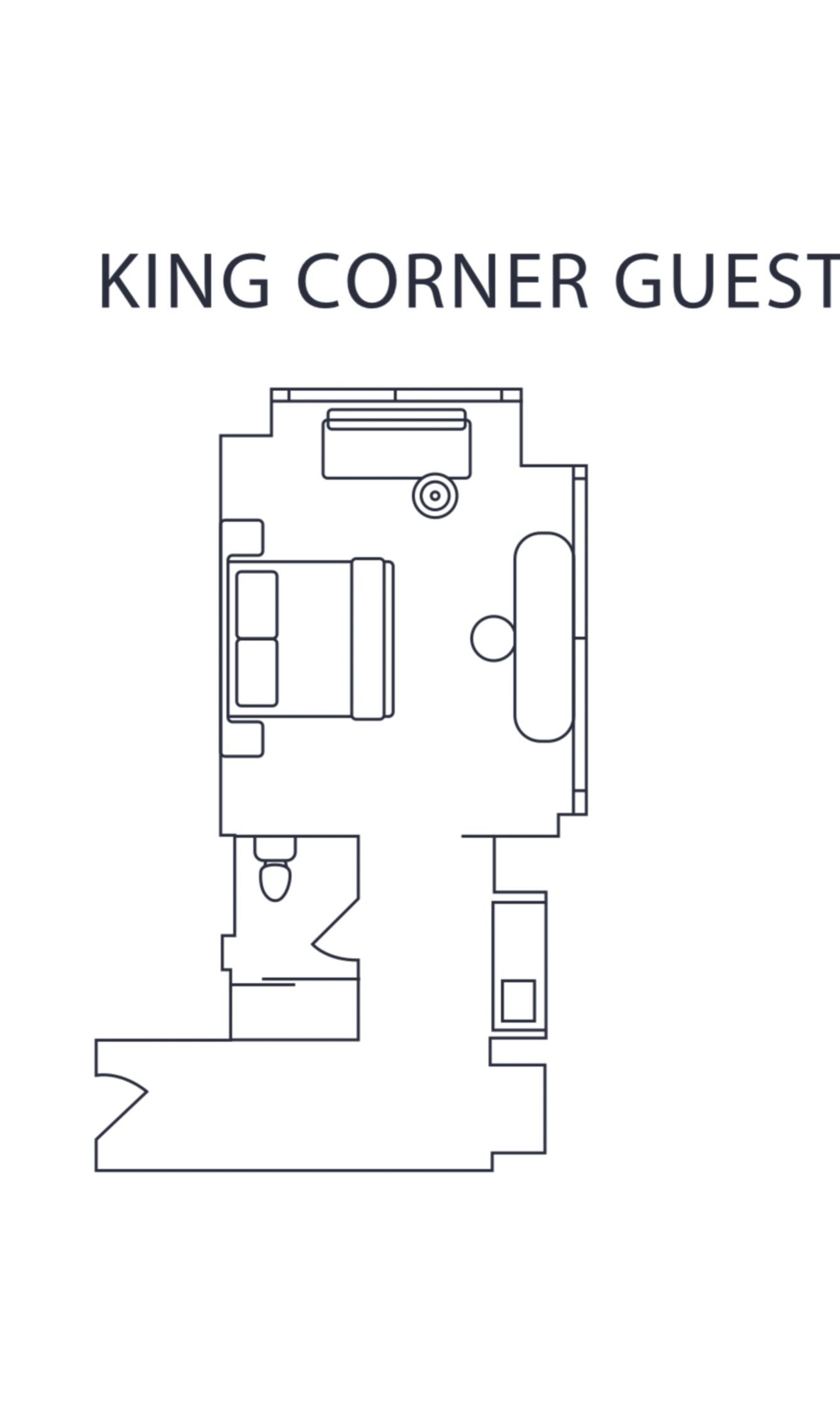 King Corner Guest Room Floor Plan