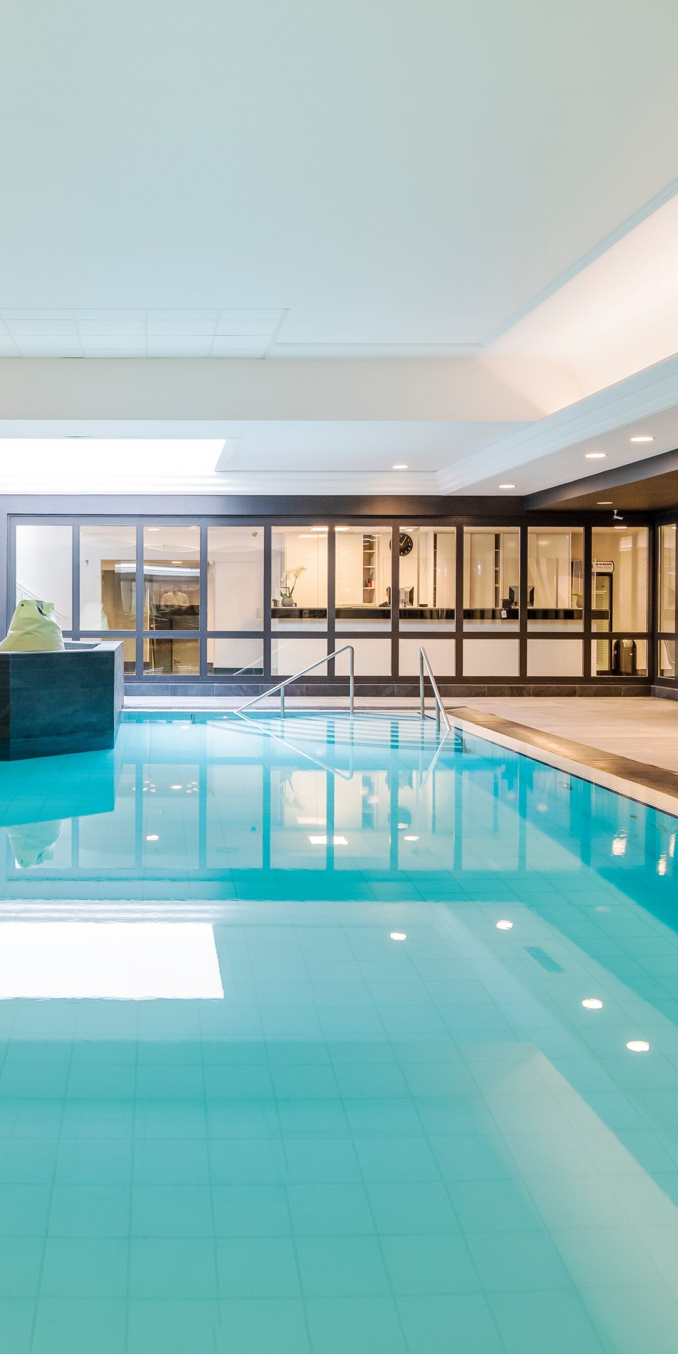 Centered view of the interior pool