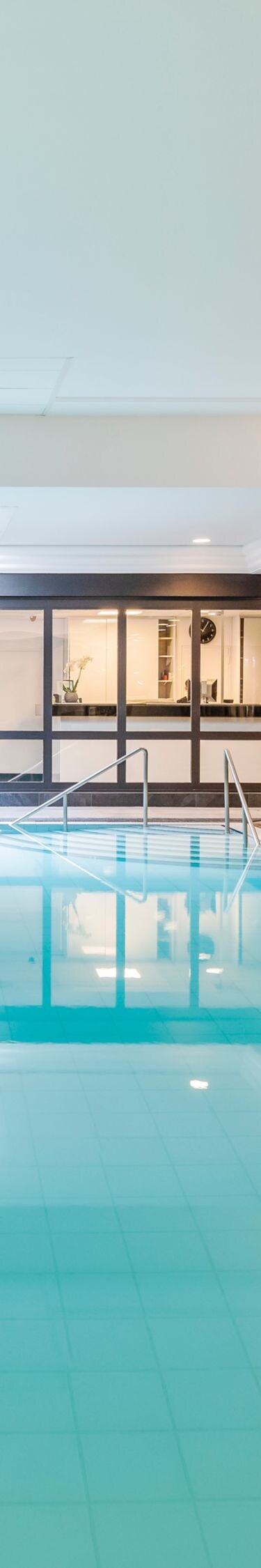 Centered view of the interior pool