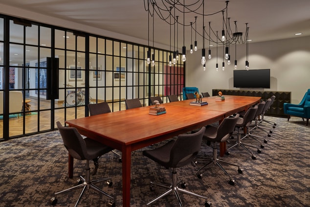 Mid-century inspired meeting space