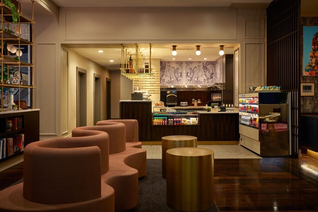 Grab and go food and drinks in the lobby