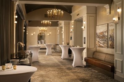 Hallway pre function space with formal high tables