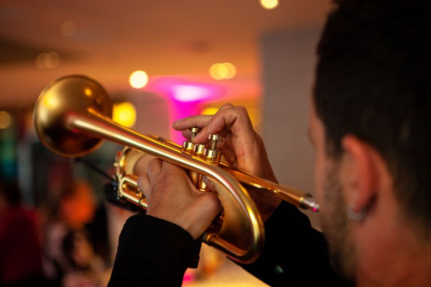 Trumpet player at a Renaissance event