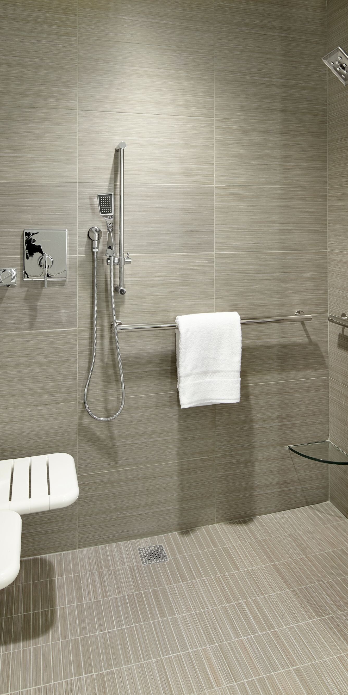 Accessible Guest Bathroom Roll-in Shower