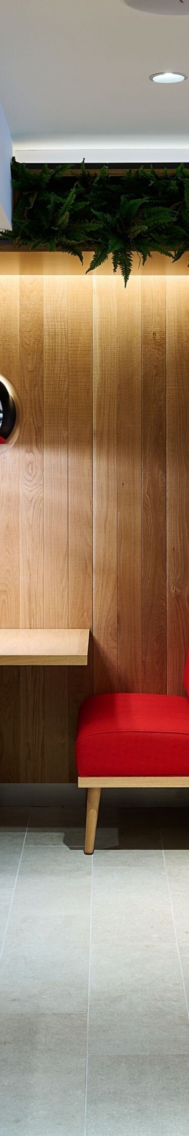 Dining with casual bar stools and booth tables