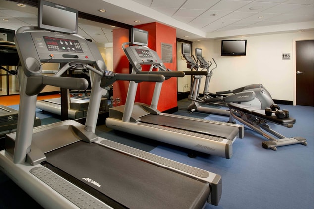 Start your day with a great workout. Our fitness center features free weights and cardio equipment with individual televisions for your viewing pleasure.