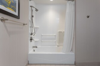 Accessible Guest Bathroom bathtub and shower