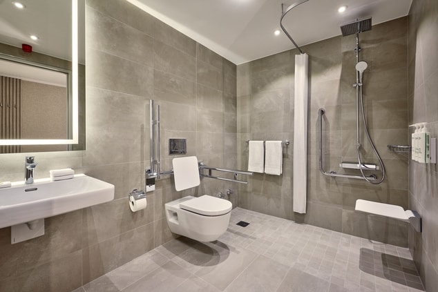 Accessible Bathroom, roll-in shower
