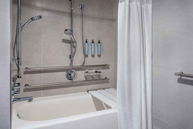 Accessible Tub with Grab Bars