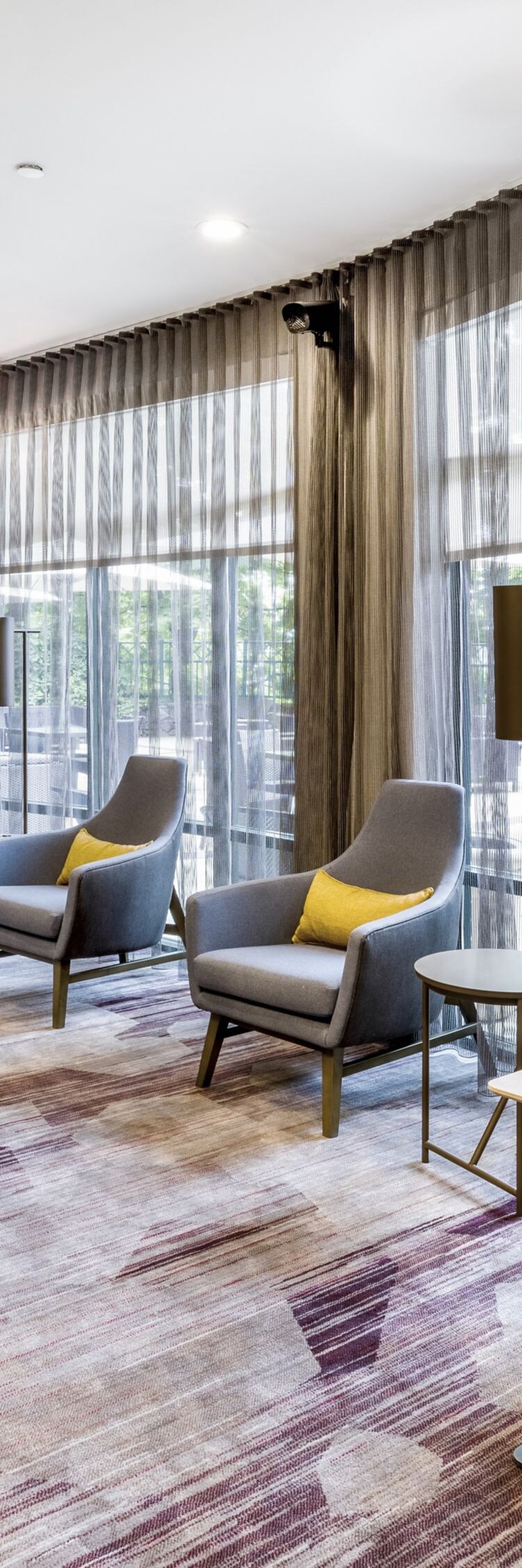 Lobby overlooking the Courtyard Patio 