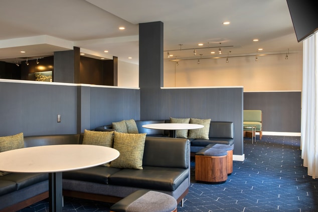 Couches and seating area by Lobby