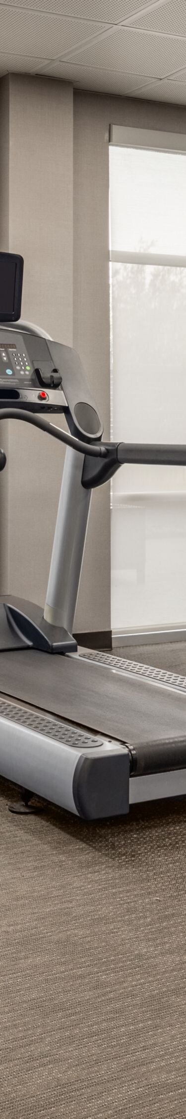 Fitness center with treadmills and bench