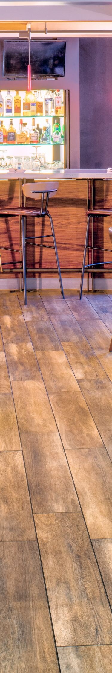Dining tables located in the onsite Bistro. 