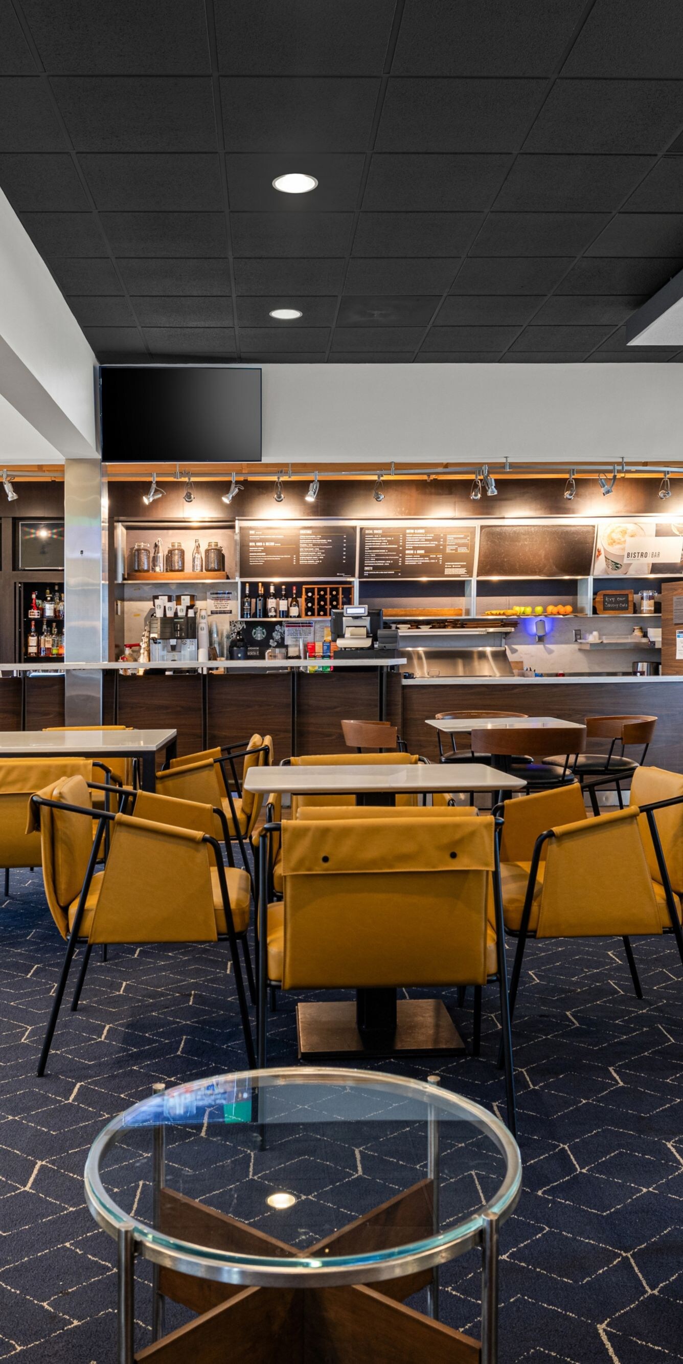 The Bistro with tables and lounge seating