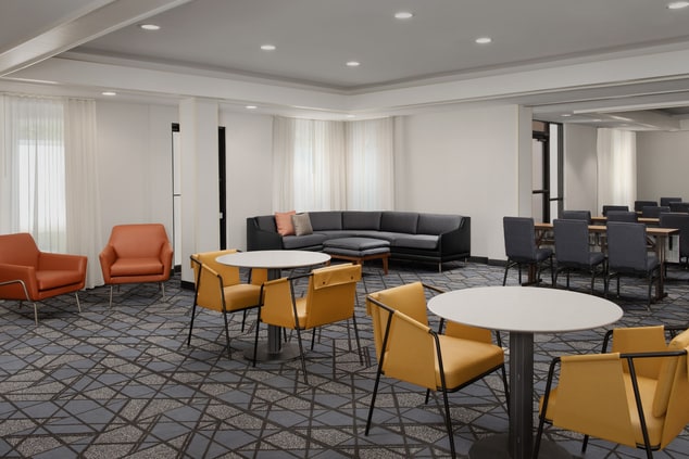 tables, chairs, open meeting room 