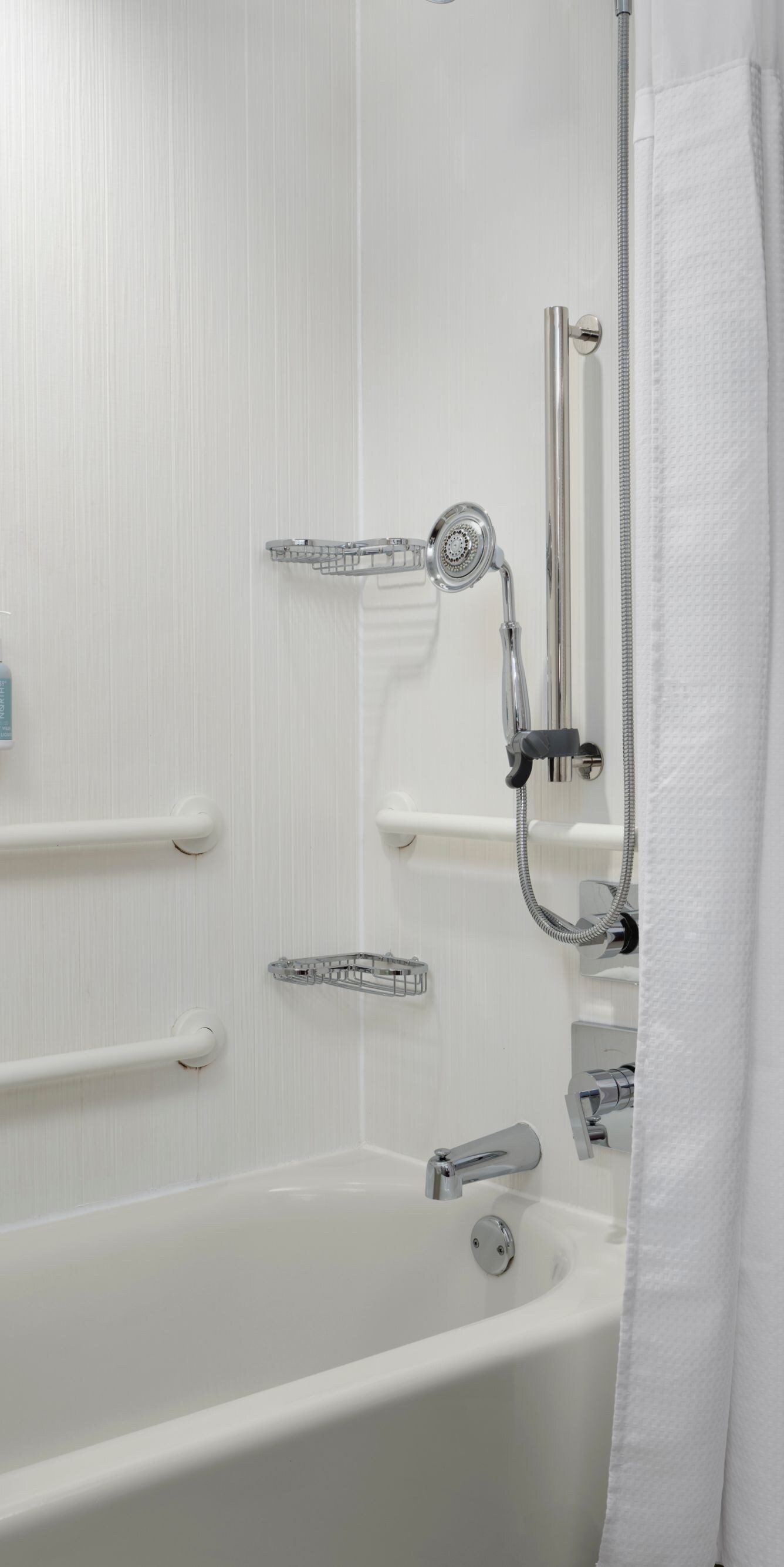 Accessible bathroom with grab bars