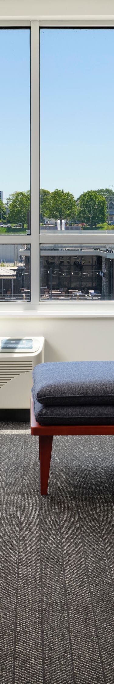 Suite living area with city view