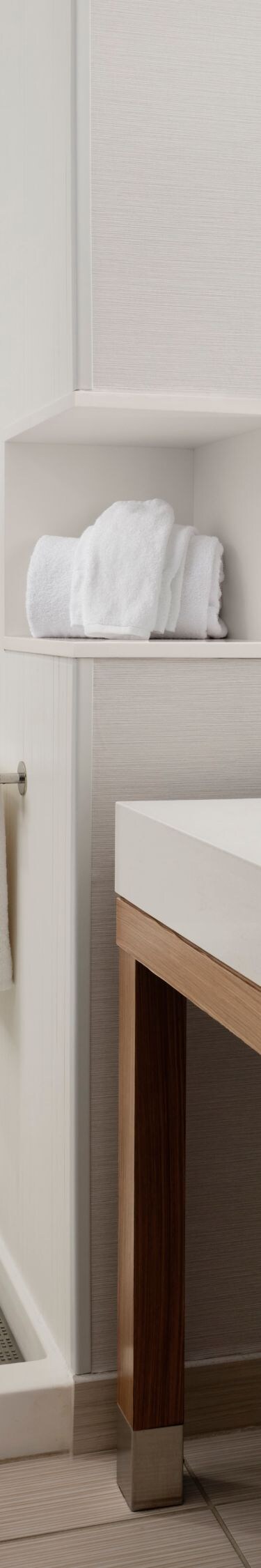 Bathroom with glass walk-in shower