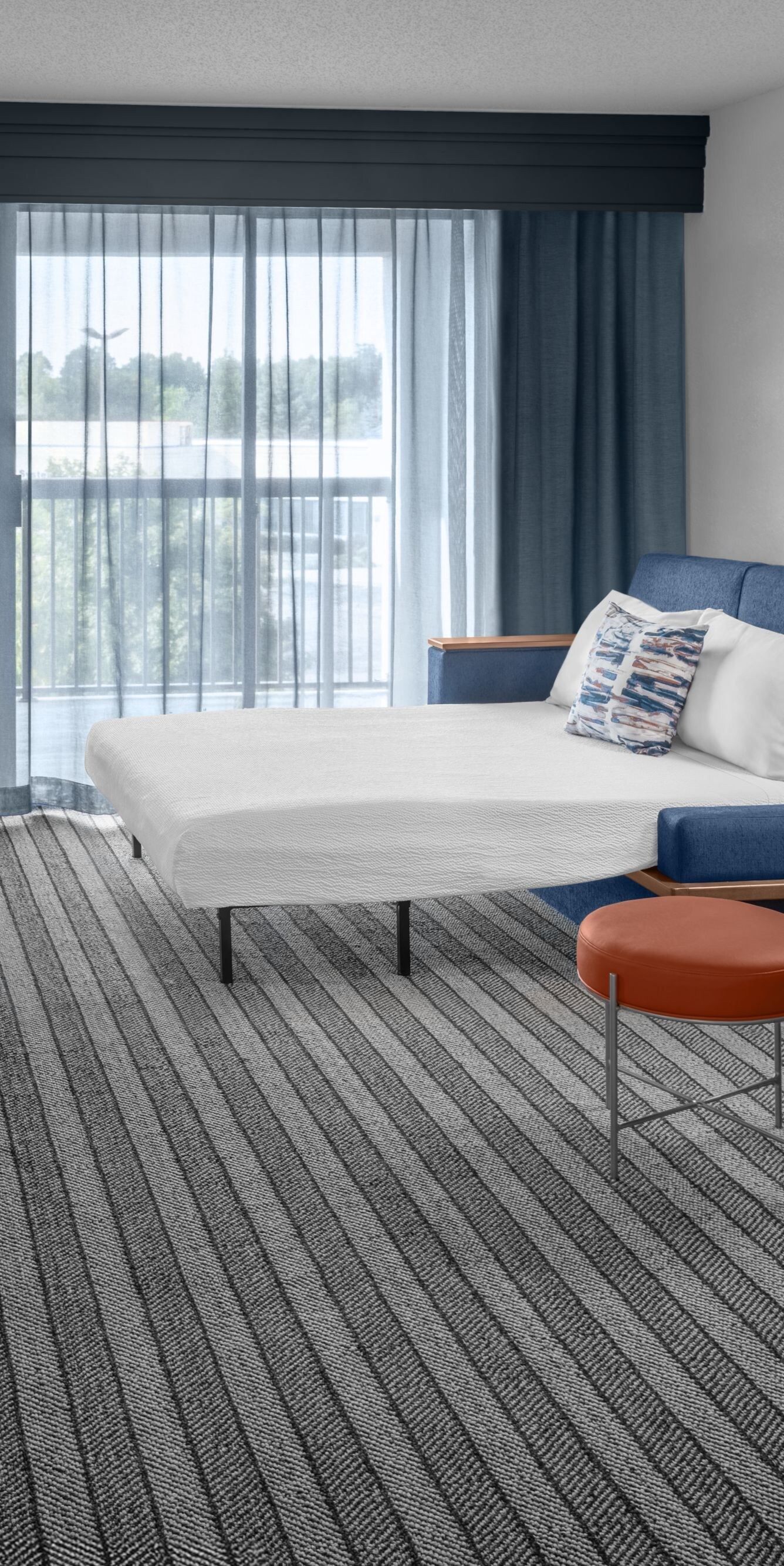 Suite Living Room with Sofa Bed, armchair and desk